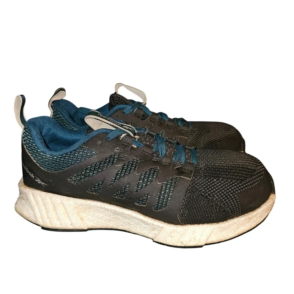Safety Toe Composite Reebok Women's ASTM‎ F2413 18 Black Teal Athletic Shoes